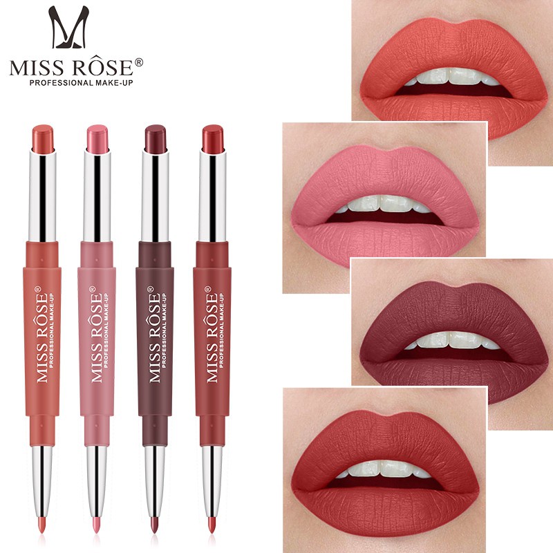 Miss Rose Lasting Long Multifunct Makeup Pencil Waterproof Pen Lipstick Lip Matte Liner CJR