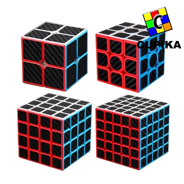 Rubik meilong 2x2x2 Sticker Black Carbon Fiber 2x2