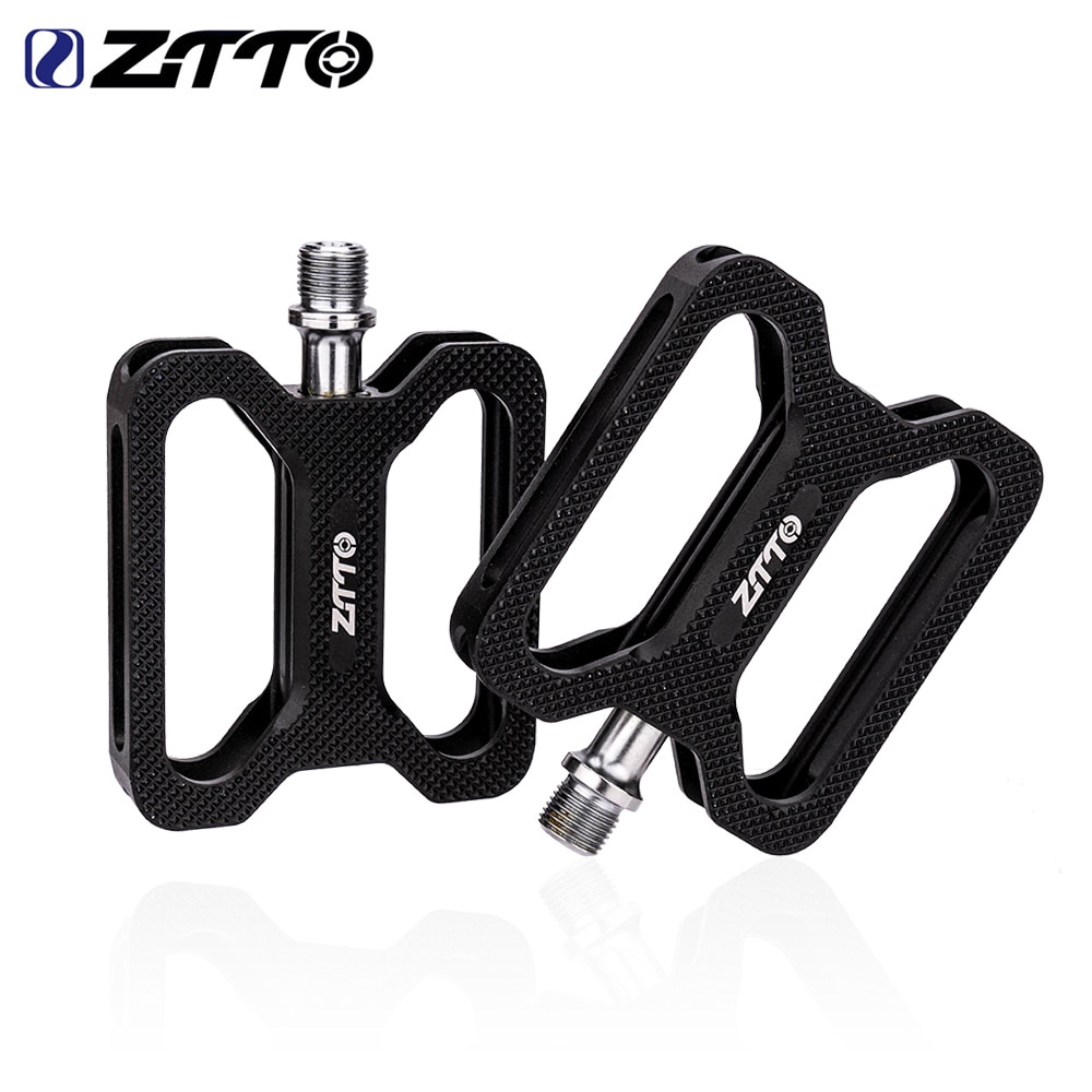 PREORDER ZTTO MTB Flat Bike Pedal CNC Aluminum Alloy AM Enduro Road Bicycle Smooth Bearings 9/16 Thr