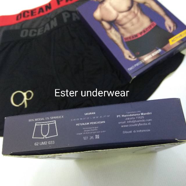 CELANA DALAM BOXER TERBARU OCEAN PACIFIC OP 2 033 isi 2 pcs