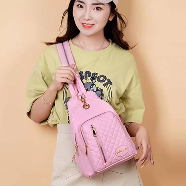 COD) Waistbag Wanita - TRM WATERPROOF LIPAT 1AX802 Oranye. Bisa di Lipat. Parasud Y18-K10 sabyan