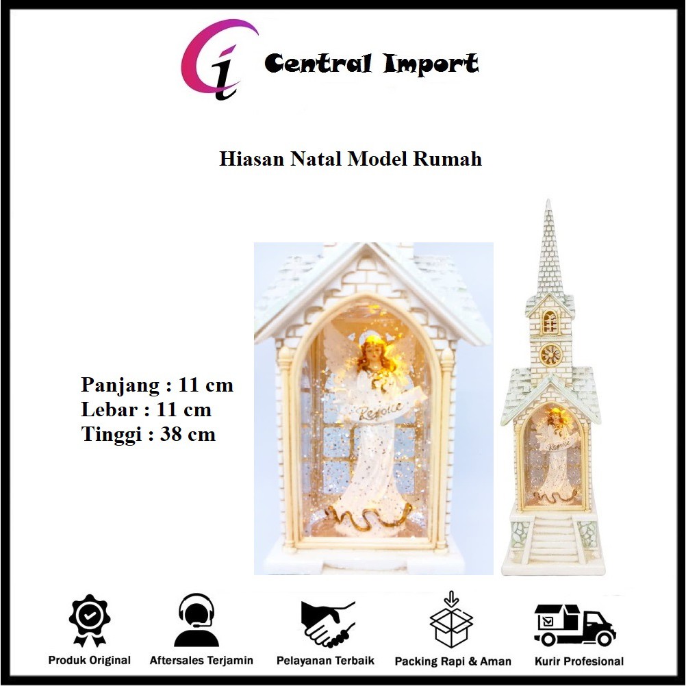 Hiasan Natal - Lampu Natal - Accesoris Natal Model Rumah