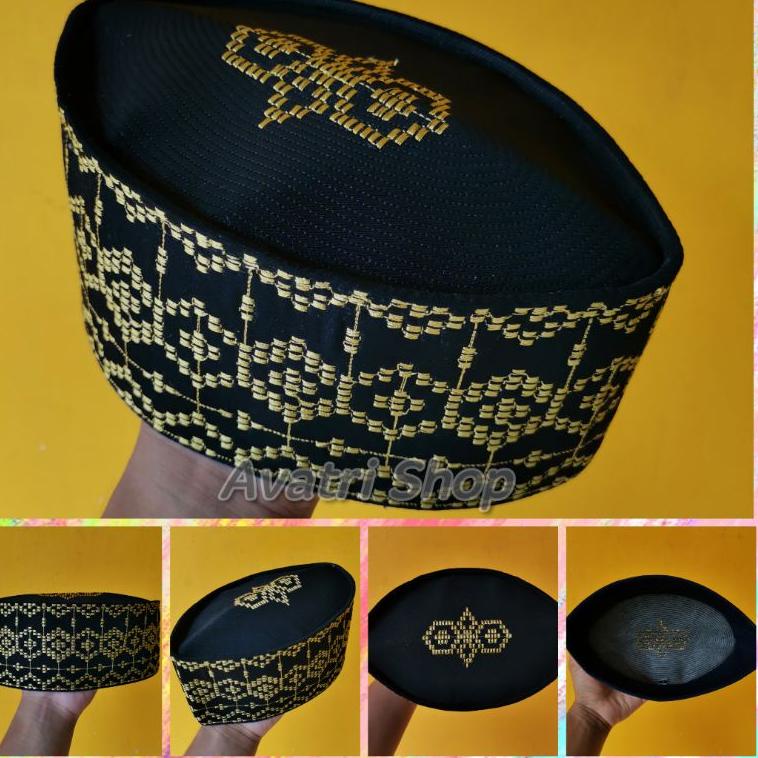 [PRODUK C66HE] Kopiah Songket Peci Songket Tenun Peci Tenun Songkok Songket Peci Batik Songket FPG