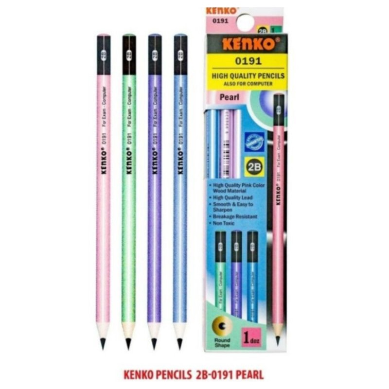 

Kenko Pensil 2B 0191 Pearl - Pensil Serut