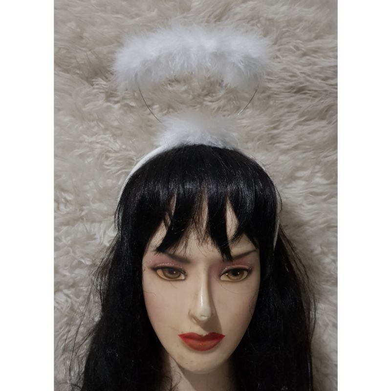 Bando Malaikat Angel Peri Bulu Bidadari Cupid Feather Kostum Halloween Bando Natal Kostum Bidadari