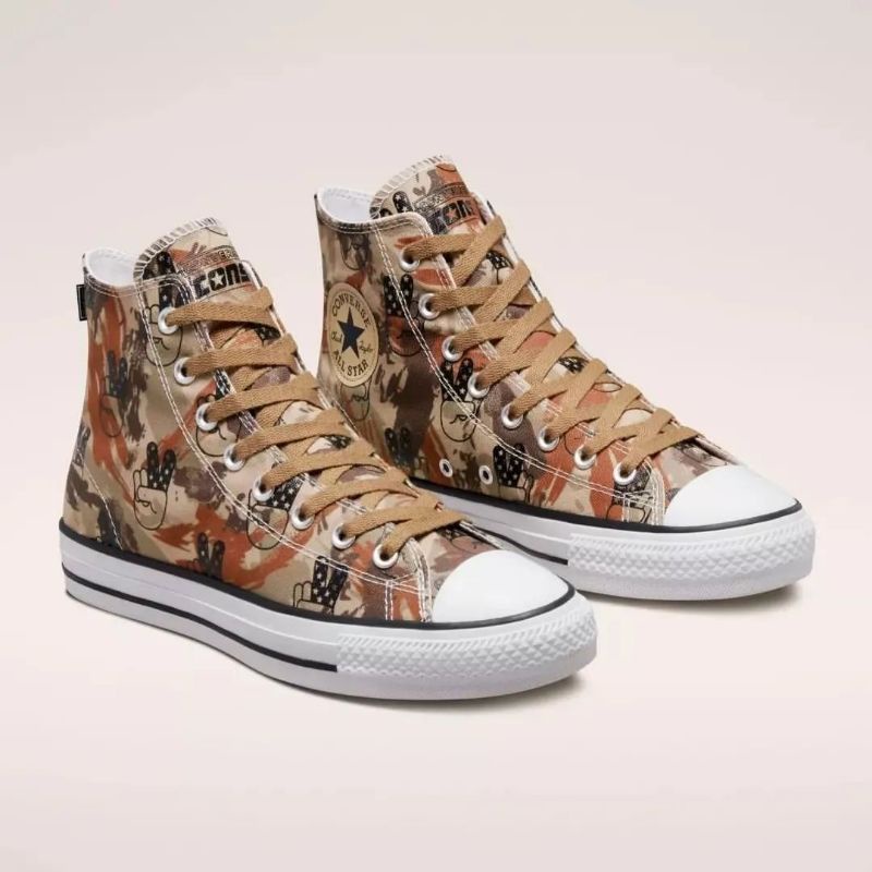 Converse Chuck Taylor Pro Camo Peace Hamadani Pinecone Brown Black BNIB RESMI 100% ORIGINAL