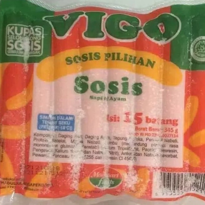 

Sosis Vigo Sosis Sapi Sosis Ayam MIX Isi 15 Pcs Murah