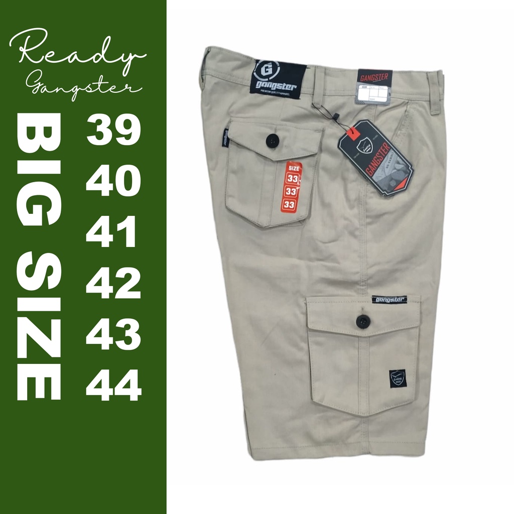 PROMO Celana Pendek Cargo Kargo Pria Gunung Casual Bahan Melar Big Size Jumbo