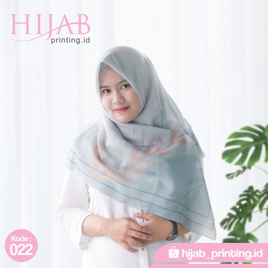 Hijab Voal Printing (Kode:022) CUSTOM NAMA/LOGO/BRAND
