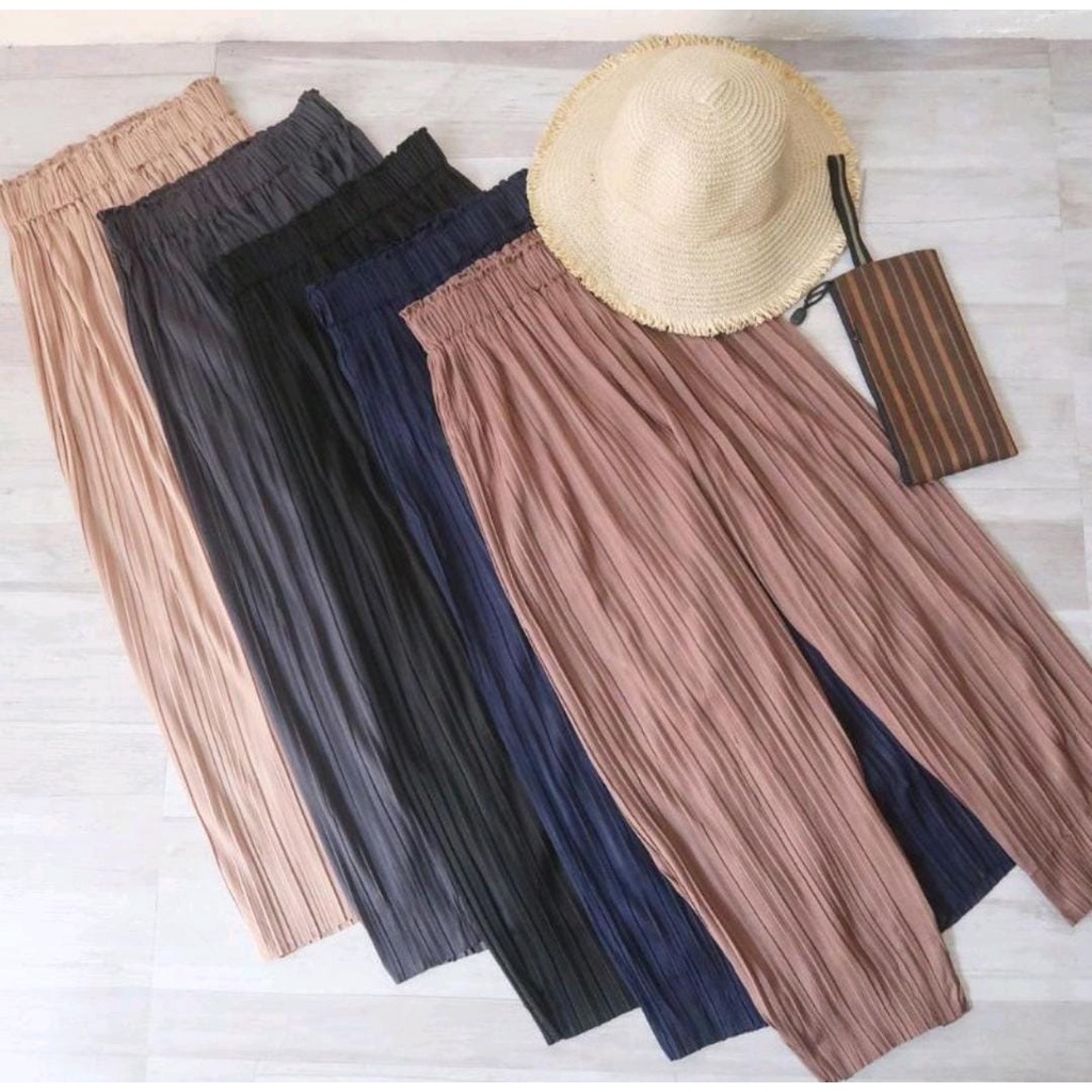 (BISA COD) celana kulot pilsket lidi  premium tebal bawahan Wanita remaja jumbo polos muslim import 