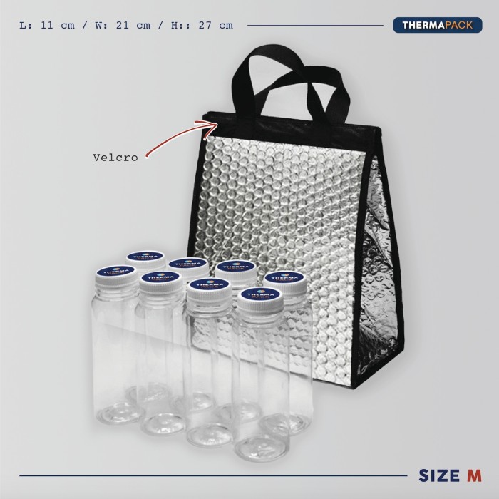 ThermaPack Insulated Tote | Tas Aluminium Cooler Tote Bag - Size M ( 5 pcs )