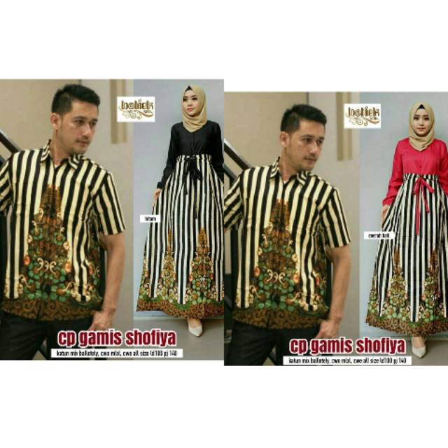 Super Murah Zola_ batik couple Cp gamis shofiya Terbatas