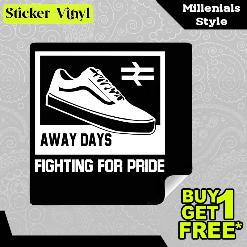 

Stiker Sticker AWAY DAYS FIGHTING FOR PRIDE Desain Keren dan Kekinian Aesthetic Bahan Vinyl Satuan Anti Air