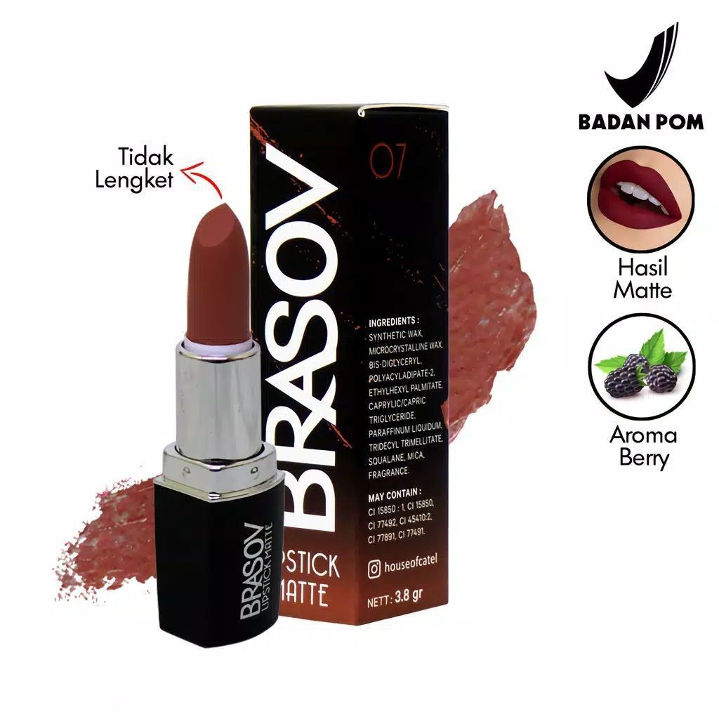 BRASOV Lipstick Matte | Lipstik 3,8gr