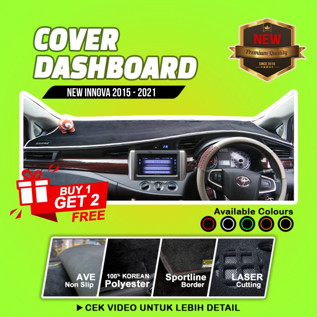 Cover Aksesoris Interior Dashboard Mobil Toyota Innova 2015 - 2021
