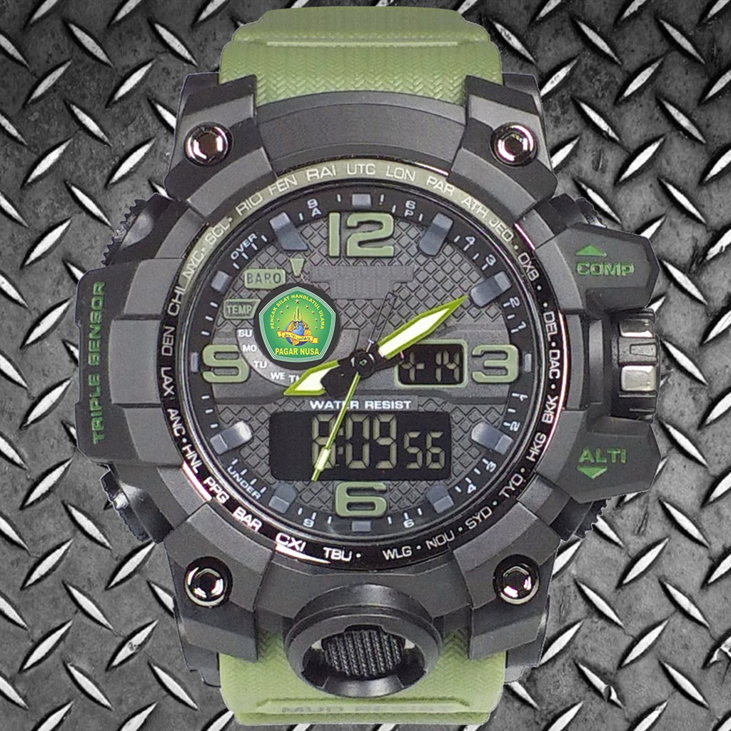 (Istimewa Bossque) Jam PAGAR NUSA - NU DT Tali Hijau (Exclusive)