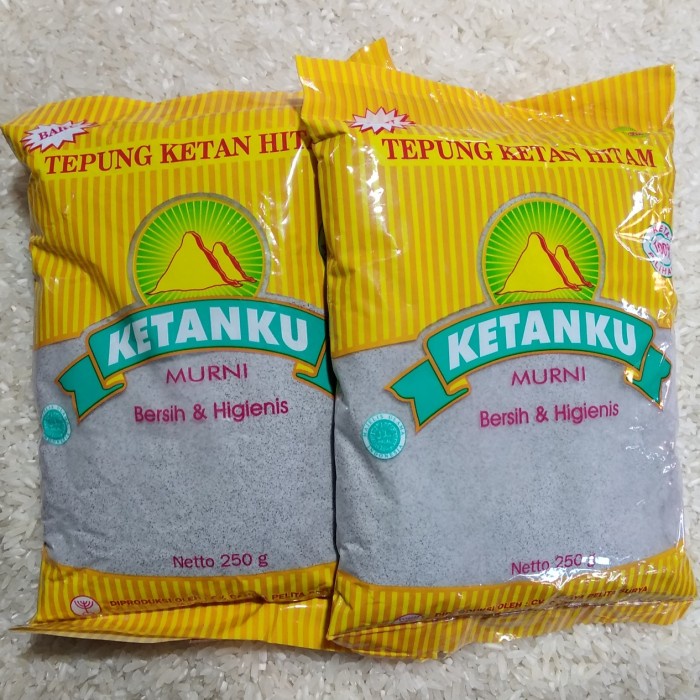 

Ketan-Beras-Tepung- Tepung Ketan Hitam Cap Ketanku 250 Gram -Tepung-Beras-Ketan.