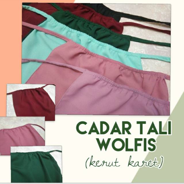 Cadar tali kerut karet / cadar tali anak/ cadar tali wolfis anak dan dewasa