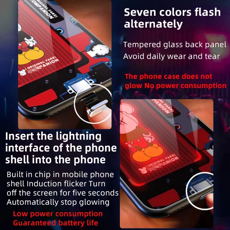 [Viral] Case Iphone Lampu LED Lightning Phone Case Terbaru