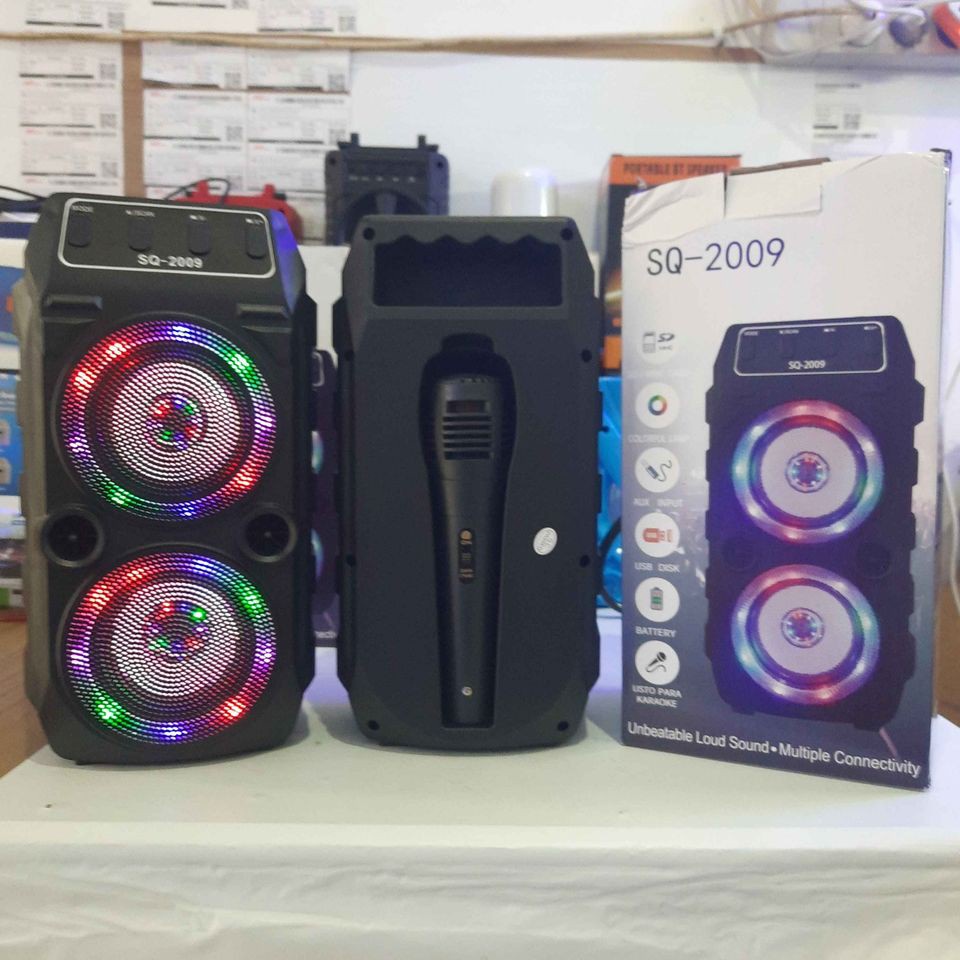 SPEAKER BLUETOOTH SQRS-2009 LED PLUS MIC KARAOKE SUARA SUPER BASS