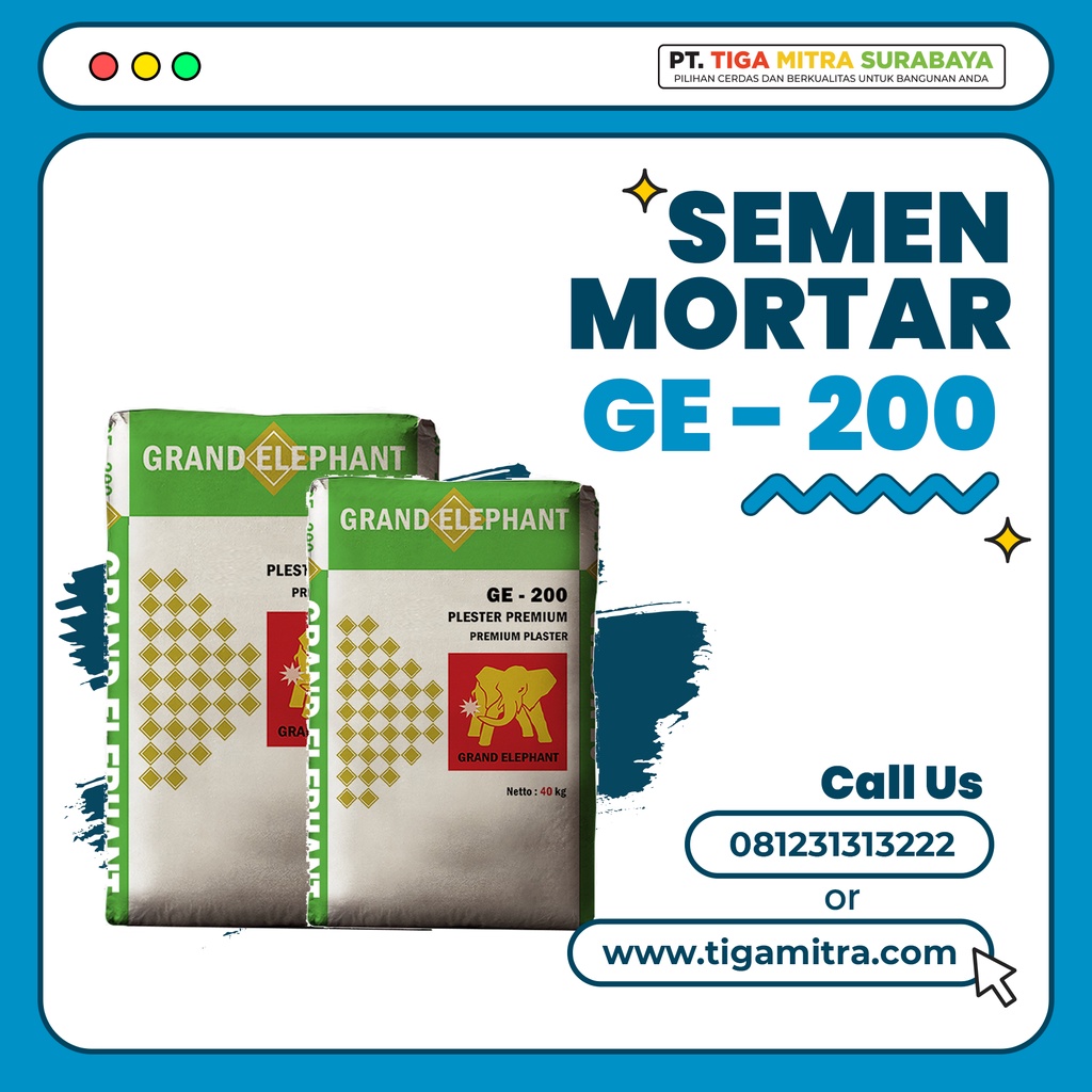 Semen Mortar Plesteran Dinding Premium // GE 200
