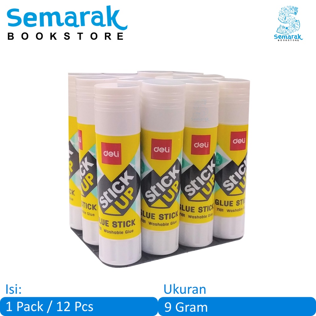 

Deli 7101 Glue Stick Washable Glue Lem Stik dapat di cuci 9 Gram [1 Lusin / 12 Pcs]