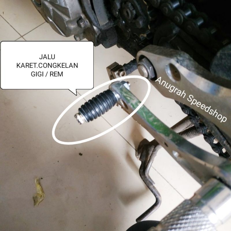 JALU CONGKELAN GIGI JALU REM KARET DRAT 10 JALU OPERAN GIGI UNDERBONE MOTOR UNIVERSAL FOOTSTEP UNDER