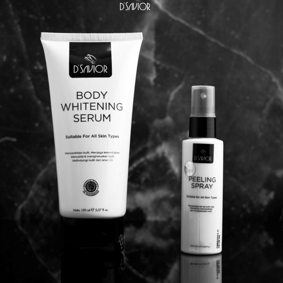 Siap Kirim.. PAKET BODY CARE DSAVIOR (DSAVIOR BODY WHITENING SERUM & DSAVIOR PEELING SPRAY)