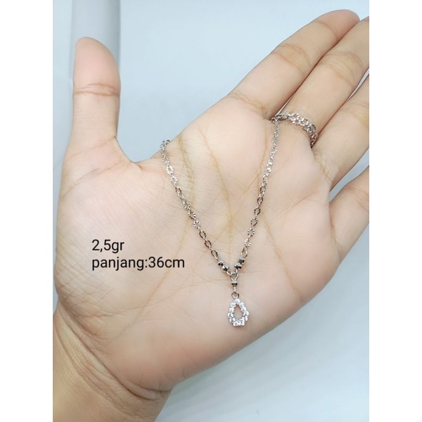 kalung koye nori anak + bola&quot; + liontin mp/ kalung perak asli silver 925 lapis emas/ kalung fashion