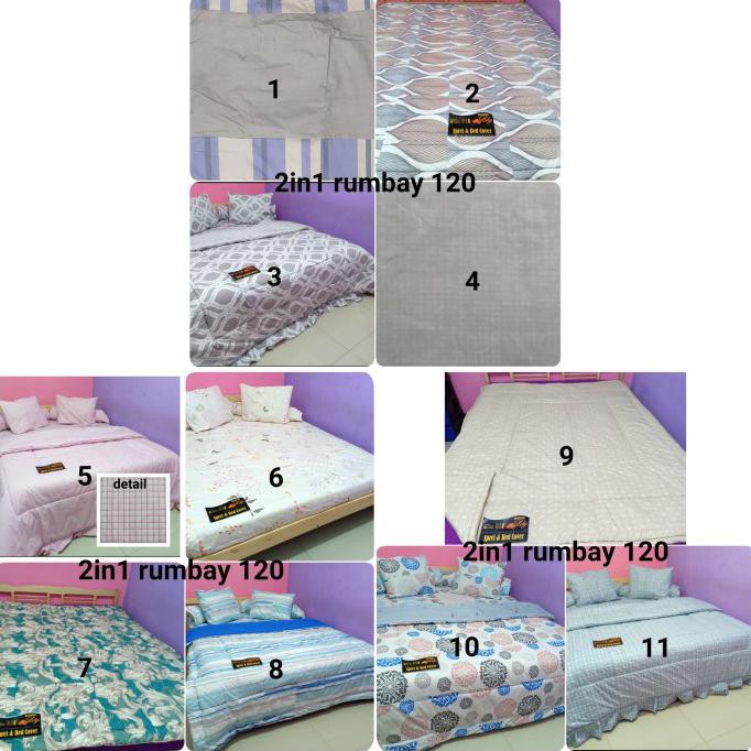 Ready Stok - Sprei Perca My Love Set Sorong 2 In 1 Ukuran 120