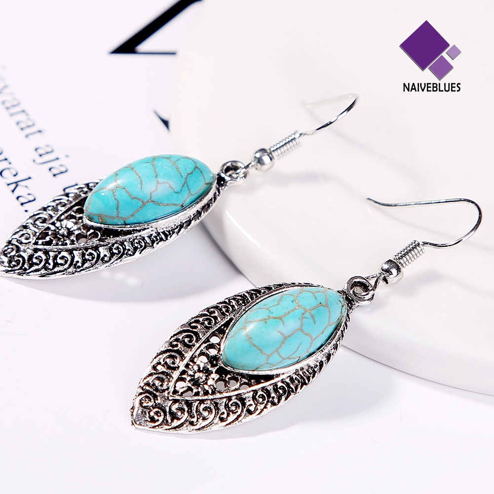 Anting Kait Gantung Desain Geometri Gaya Retro Bohemian Etnik Untuk Wanita