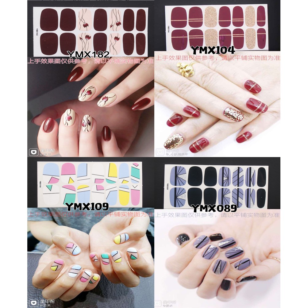 14Pcs/Stiker Kuku Murah / Nail Art Sticker / Nail Art Stiker / Nail Art &amp; Sticker YMX Series