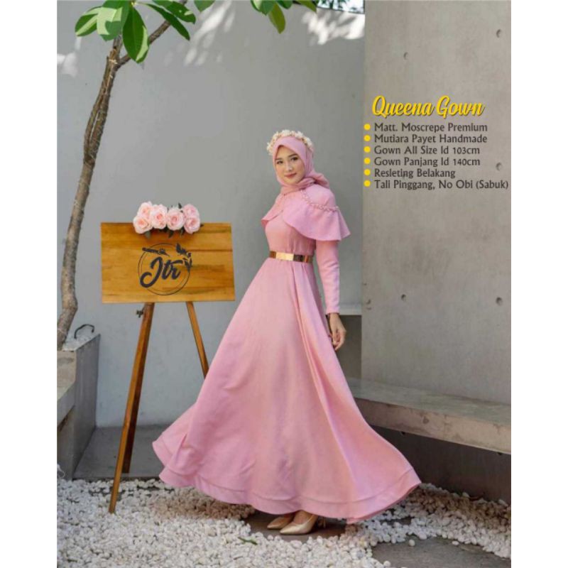 GAMIS SYARI • GAUN PESTA • OUTFIT KONDANGAN • BAJU LAMARAN • GAMIS POLOS MOSCREPE • BAJU LEBARAN