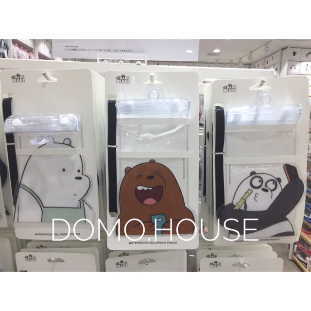 MINISO WE BARE BEAR WATERPROOF CELLPHONE POUCH POUCH WE 