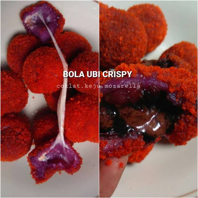 BOLA UBI LUMER CRISPY COKLAT KEJU MOZARELLA