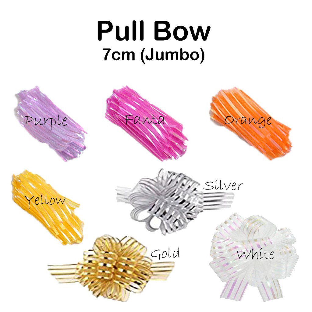 

Pull Bow 7cm - jumbo - pita tarik - ribbon - cellophane - pita kado - hampers