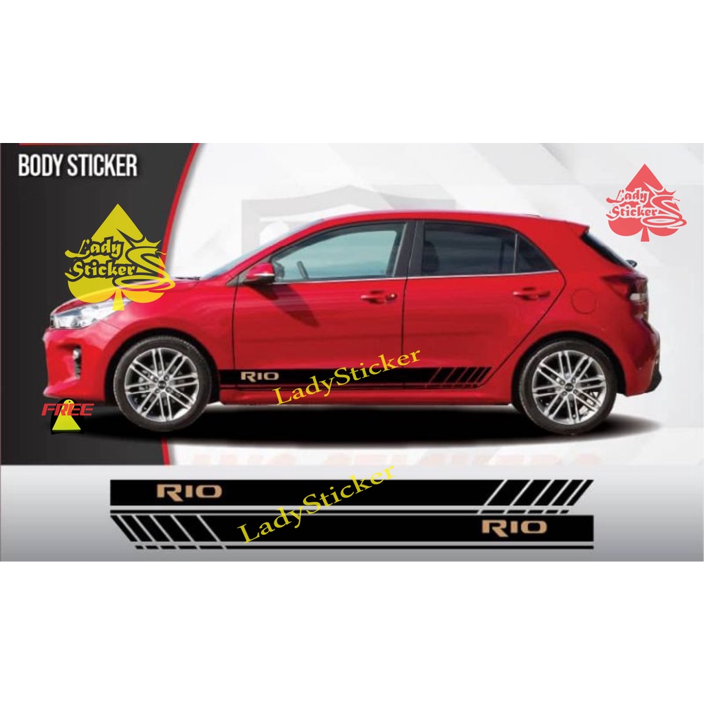 STRIPING STICKER STIKER MOBIL RIO STIKER LIST MOBIL KIA RIO TERLARIS