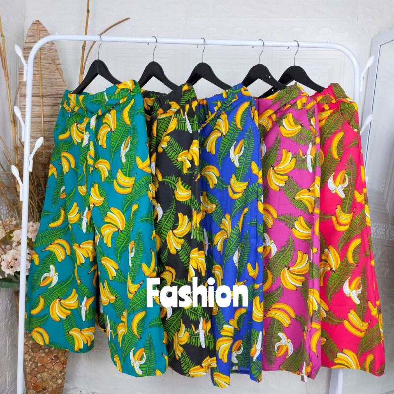 Celana Kulot Katun Motif Banana