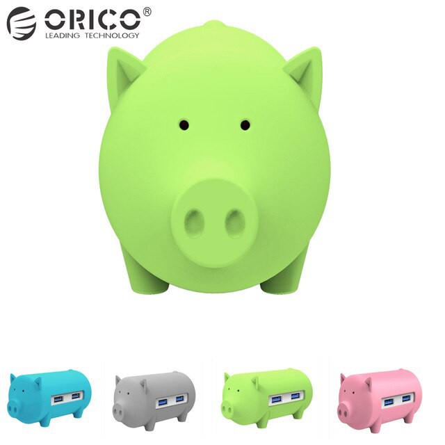 Usb Hub 3.0 litte pig with Card Reader ORICO H4018-U3