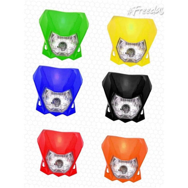 lampu depan klx 150 bf dtracker batok headlamp reflektor Klx 150 trail Supermoto CRF 150  WR YZ KX