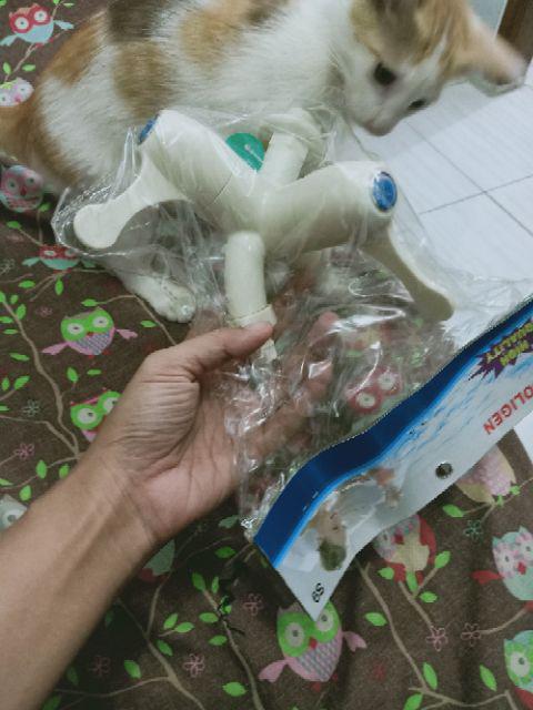 Promo Kran Cabang/double Kran Kran Air,perlngkpn Kmr Mandi Kran Shower Bhn Stanlis Kran Cbng Mnmlis