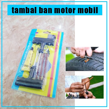 COD Tool Kit Alat Tambal Ban Mobil Sepeda Motor Tire Repair Tubeless Set