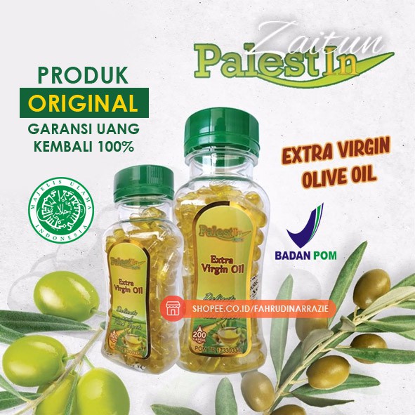 Asli 100 Minyak Zaitun Murni Asli Extra Virgin Palestin Kapsul Shopee Indonesia