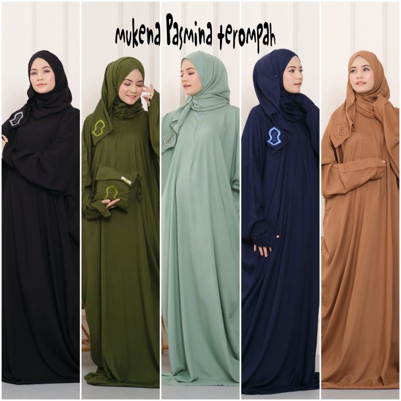 mukena pashmina terompah/mukena hadramaut/mukena rayon