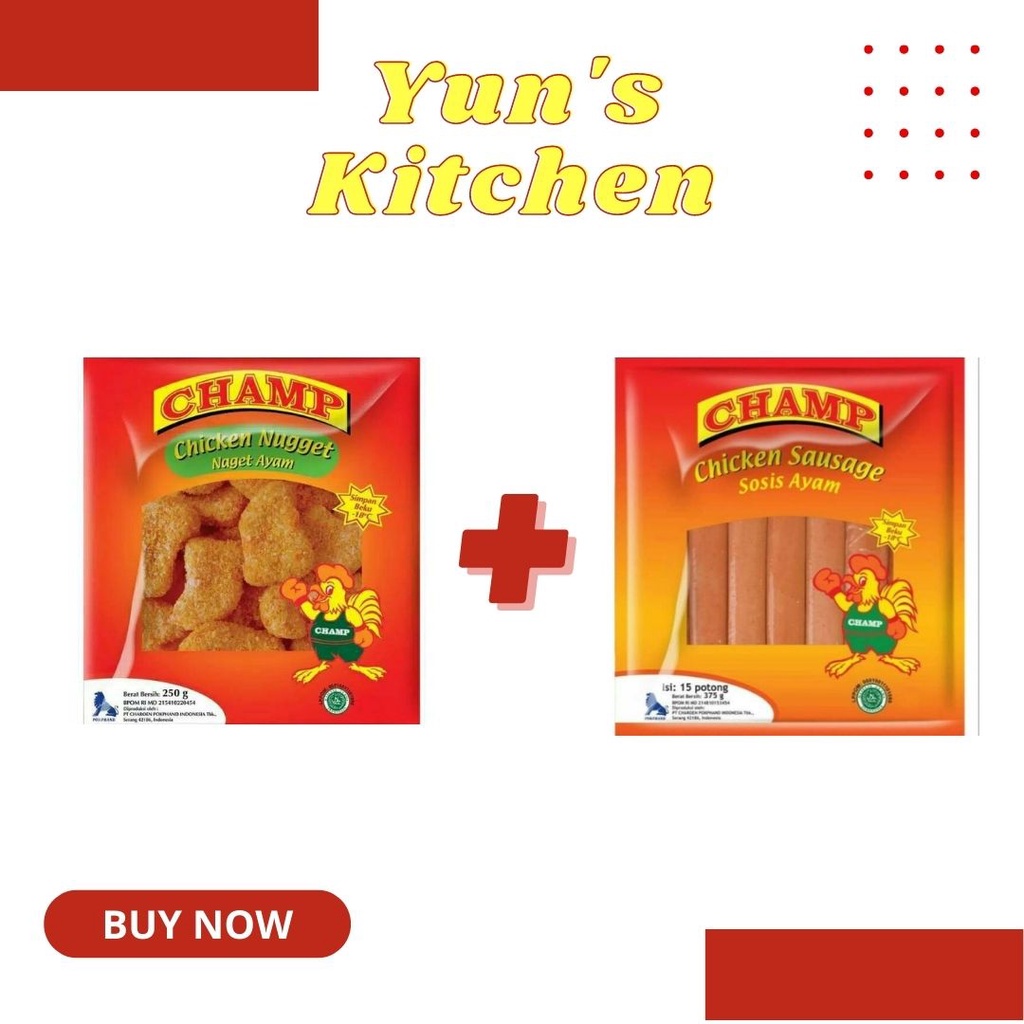 

Paket Bundling Champ Nugget 250gr dan Sosis 150gr - Frozen Food