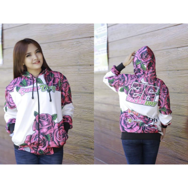 Jaket Racing Motor Balap Hoodie Sweater Racing hell line star Pria wanita Bahan Tebel nyaman
