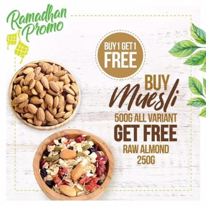

BUY 1 GET 1 FREE, Buy Muesli Get Free Raw Almond 250gr