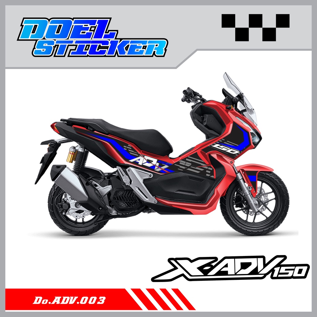 STICKER STRIPING ADV 150 - STICKER STRIPING LIST VARIASI HOLOGRAM , CROME ADV 150 DOEL 003