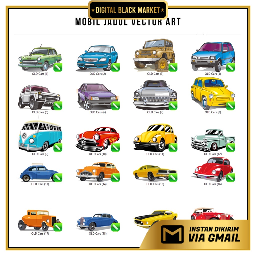 Mobil Jadul Vector Art - Coreldraw