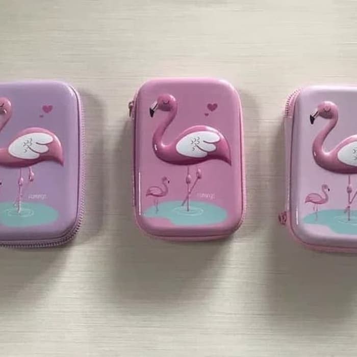 

Flaminggo Pencil Hard Case 3D Timbul / Kotak Pensil Like Smiggle